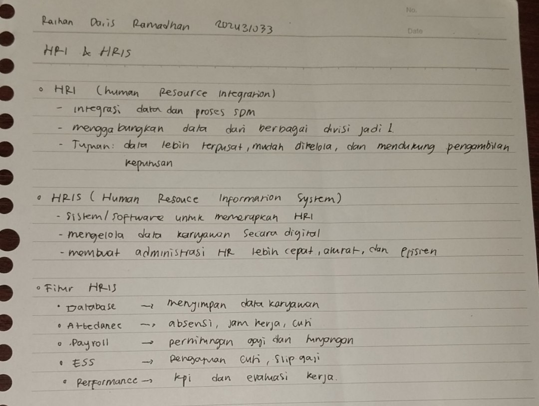 Sampul catatan Pertemuan 13 - HRI dan HRIS